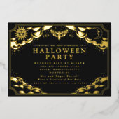 Tarot Spirit Board Halloween Party Foil Invitation (Recto)