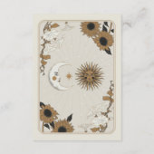 Tarot Sun Moon aligné Cartes de mariage de récepti (Dos)