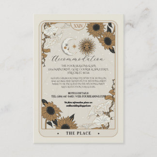 Tarot Sun Moon Aligné Logement Cartes de Mariage