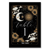 Tarot Tafelnummers Bruiloft Zon Maan Gelijnde Kaar (Achterkant)