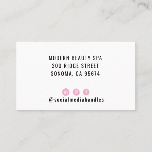 Tarot thema make-up artist Visitekaartje (Achterkant)