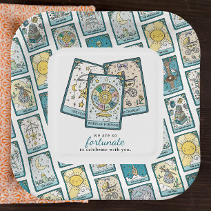 Tarotkaart Baby Shower Papieren Bordje