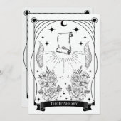 Tarotkaart Bachelorette-feest Itinerary Kaart (Voorkant / Achterkant)