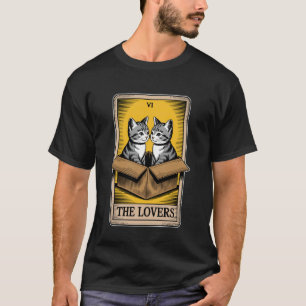 Tarotkaart De Geliefden Katten Knuffelen Grappige T-shirt