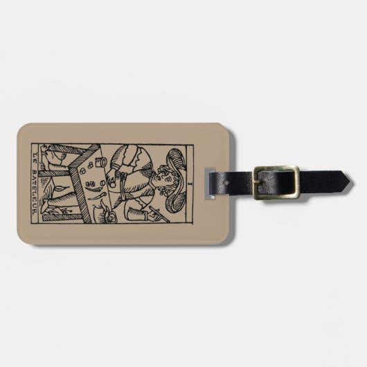 Tarotkaart: De jongler Bagagelabel (Voorkant horizontaal)