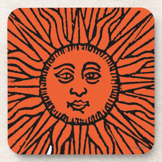 Tarotkaart: De zon Drankjes Onderzetter (Voorkant)