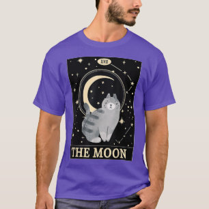 Tarotkaart, halve maan en grafische atletiek t-shirt