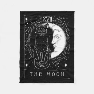 Tarotkaart, halve maan en grafische kaart fleece deken