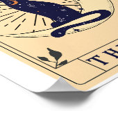 Tarotkaart, halve maan en grafische kaart poster (Hoek)