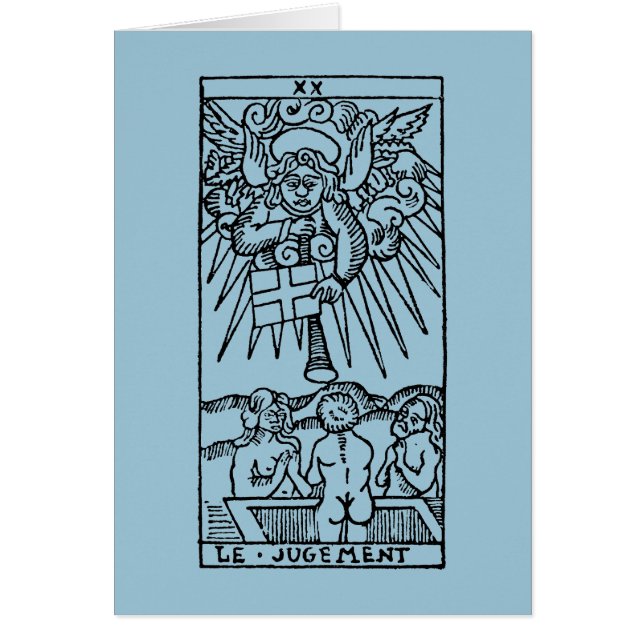 Tarotkaart: Het arrest (Voorkant)
