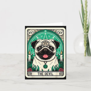 Tarotkaart Hond De Duivel Satanisch Goth Halloween Kaart