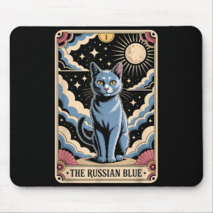 Tarotkaart Kat Halloween De Russische Blauwe Muismat