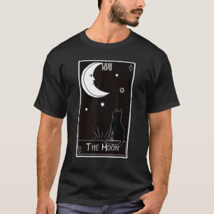 Tarotkaart Maan Zwart Kat T-shirt