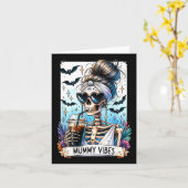 Tarotkaart Mummie Vibe Spokerig Seizoen Skelet Moe Kaart (Gele Bloem)