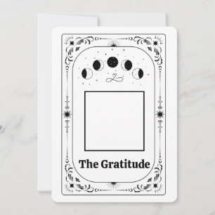 Tarotkaart Sjabloon Aangepaste Foto Dankbaarheid T Kaart