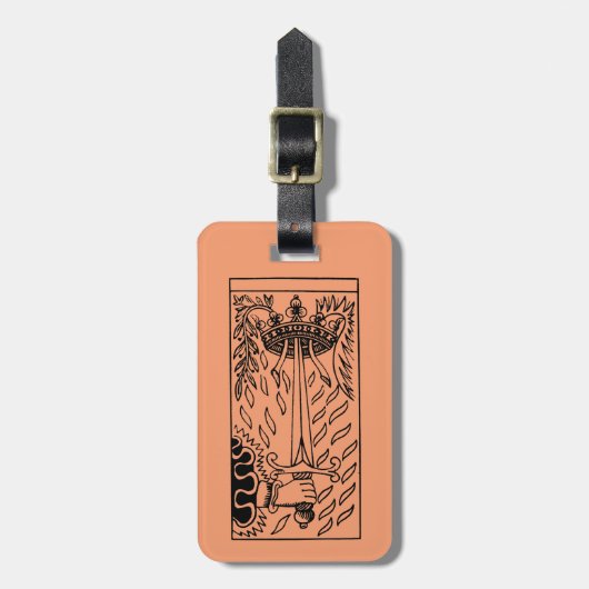 Tarotkaart: Smertijd Bagagelabel (Voorkant verticaal)