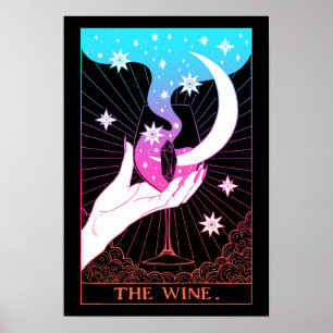 Tarotkaart voor het Poster van wijn