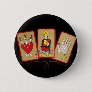 Tarotkaarten (1) ronde button 5,7 cm