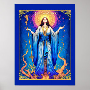 Tarotkaartillustratie, Koningin van Staven Poster