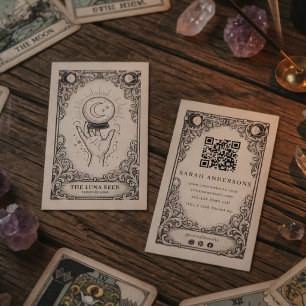 Tarotlezer   Vintage Hemelse Mystieke Fortuna Visitekaartje