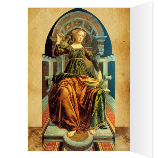 TAROTS DE RENAISSANCE ANTIQUE 14 / TEMPÉRANCE (Intérieur (Gauche))