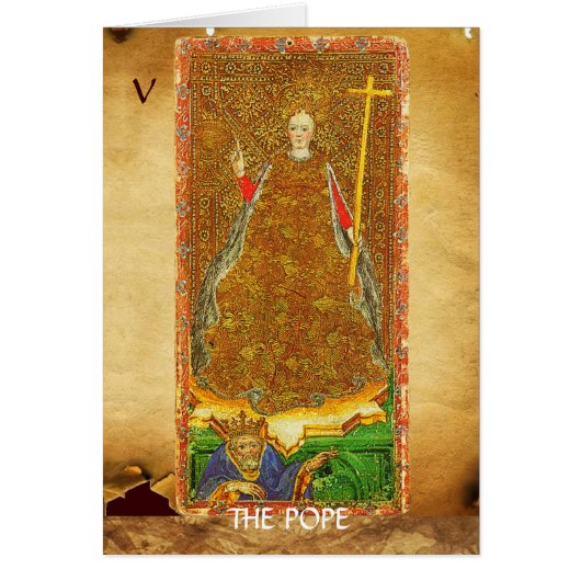 TAROTS DE RENAISSANCE ANTIQUE 5 / LE PAPE (Devant)