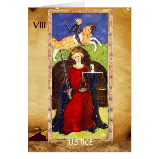 TAROTS DE RENAISSANCE ANTIQUE 8 / JUSTICE (Devant)