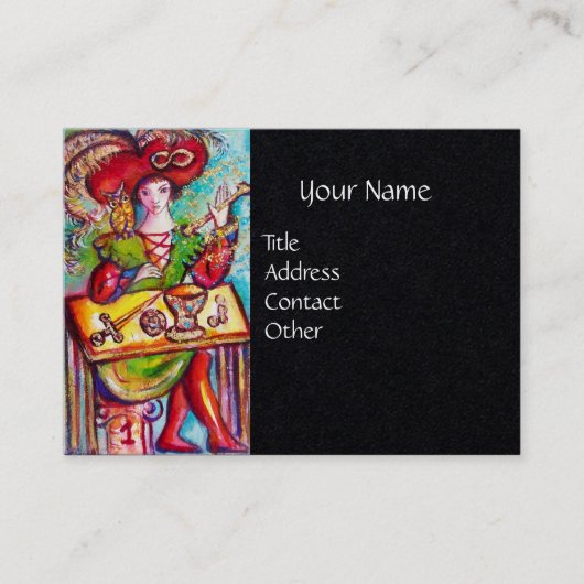 TAROTS VAN DE VERLOREN SCHADUWEN, MAGICIAN Black P Visitekaartje (Voorkant)