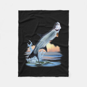 Tarpon Fish Fresh Water Wildlife Hunting Vist A Fleece Deken
