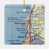 Tarpon Springs FL  kaart Keramisch Ornament (Achterkant)