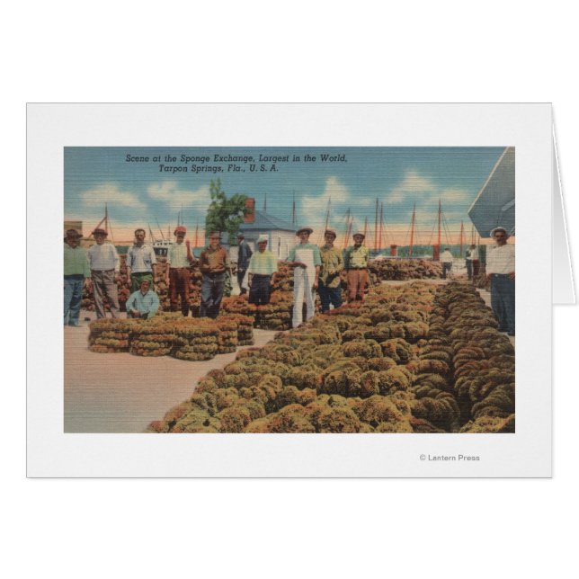 Tarpon Springs, FL - Scene of Sponge Exchange (Voorkant Horizontaal)