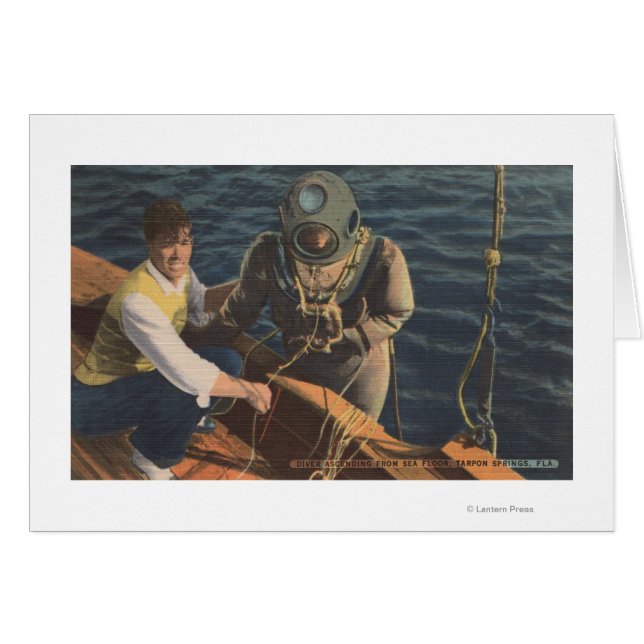 Tarpon Springs, FL - Uitzicht van duikboe (Voorkant Horizontaal)