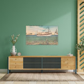 Tarpon Springs, FL - Uitzicht van Zee van Boat en  Canvas Afdruk