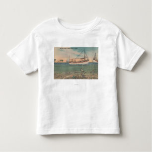 Tarpon Springs, FL - Uitzicht van Zee van Boat en  Kinder Shirts