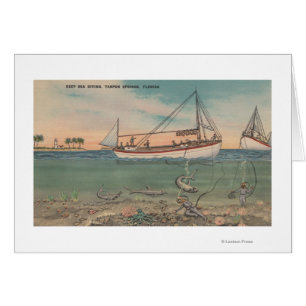 Tarpon Springs, FL - vue de bateau et de mer