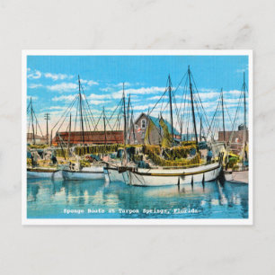 Tarpon Springs, Florida Sponge Boats  Briefkaart