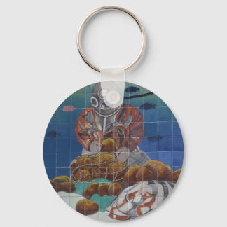 Tarpon Springs Sponge Diver Mural Sleutelhanger