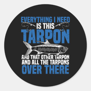 Tarpon Vissersplek Hengel en Reel Combo Tarpon Vis Ronde Sticker
