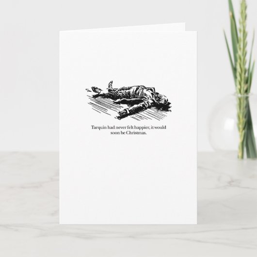 Tarquin en Kerstmis Feestdagen Kaart (Voorkant)