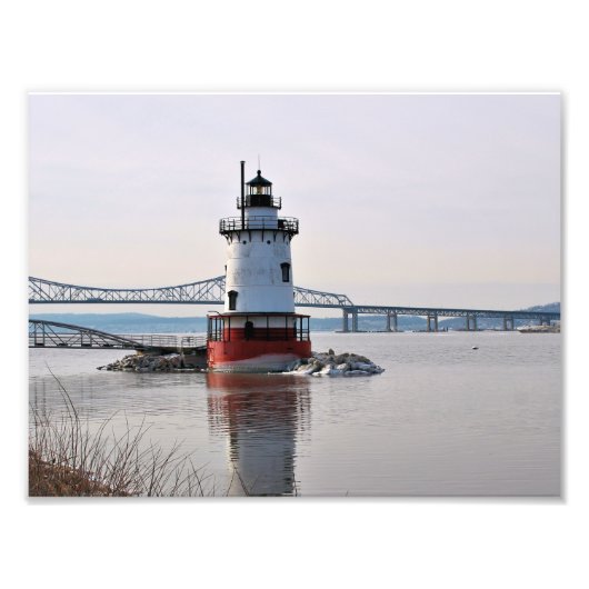 Tarrytown Lighthouse, New York Foto Foto Afdruk (Voorkant)
