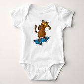 Tarsier als Skater met Skateboard Romper (Voorkant)