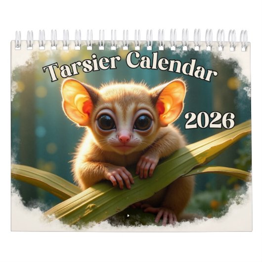 Tarsier Calendar 2026 Kalender (Hoes)
