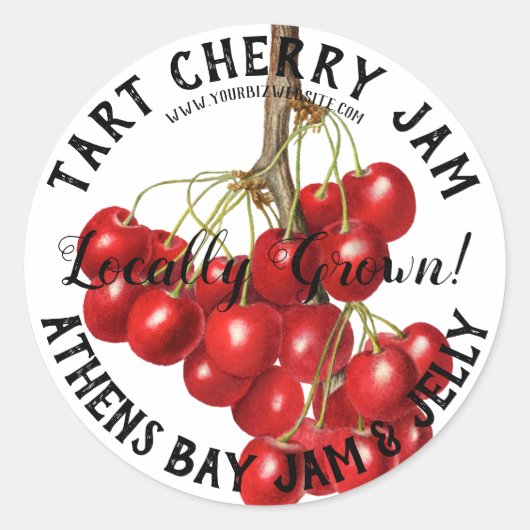 Tart Cherry Jam Product Label (Voorkant)