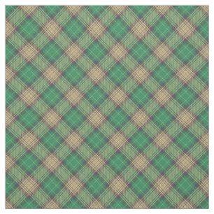 Tartaankleurig groen en grijs retro patroon schote stof