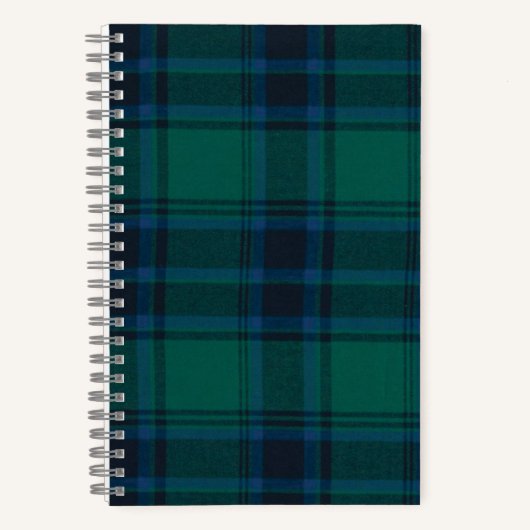 Tartan 5,5-inch x 8,5-inch spiral notebook notitieboek (Voorkant)