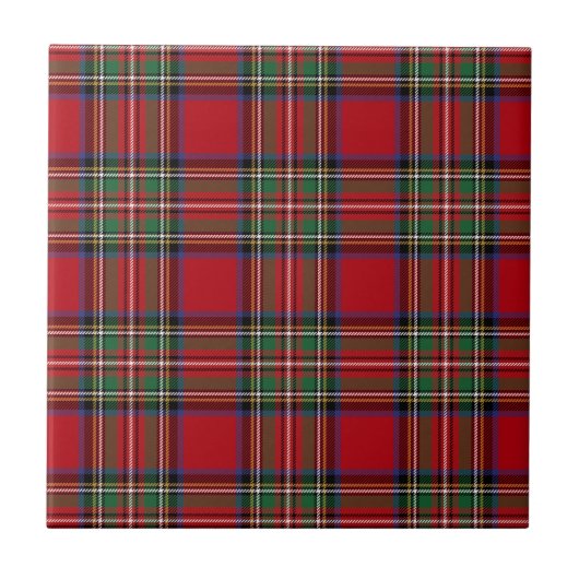 Tartan à Carreaux Rustique Rouge Vert Script (Devant)