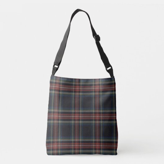 Tartan All-Over-Print Cross Body Bag, medium Crossbody Tas (Achterkant)