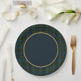 Tartan and Gold Plates  Papieren Bordje