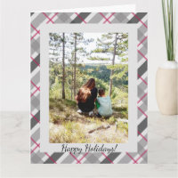 Tartan Balmoral Zwart Grijs Bourgondië Een foto