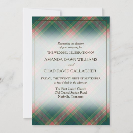 Tartan Beauty Clan Gallagher Irish Pset (Voorkant)